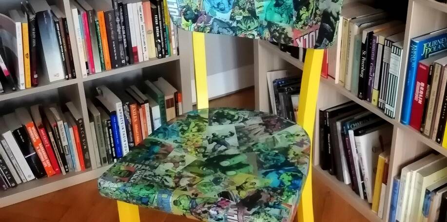 Renovace židle Komiks Hulk